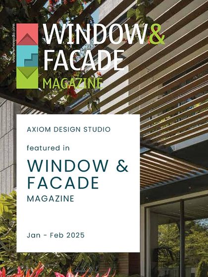 The cover of the Jan-Feb 2025 edition of 'Window & Façade Magazine', where our work and insights on facade design were featured.