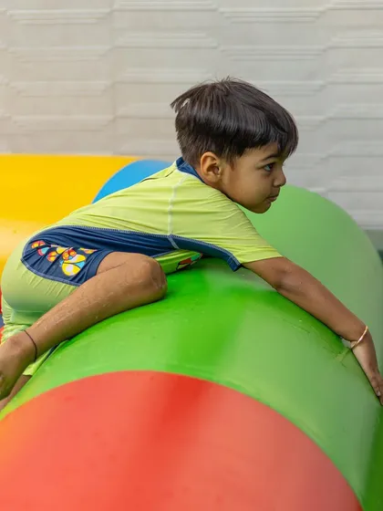 Our inflatable water obstacles are perfect for adventurous kids who love to climb and explore. It adds an extra layer of active fun to our pool parties.