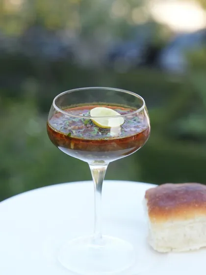 Our modern presentation of Misal Pav, part of a special street food pop-up. The flavours are authentic, but the presentation is pure Rooh.