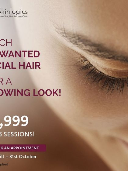 Get rid of unwanted facial hair and achieve a glowing look with this festive offer. It includes six sessions of facial laser hair reduction at a special price, perfect for achieving smooth skin.