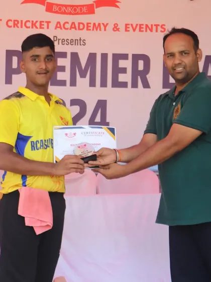 A proud moment for a player from the RCA Super Kings.