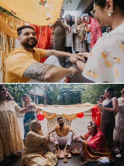 Moments from a traditional Haldi ceremony. I capture the rituals and the joyful participation of family members.