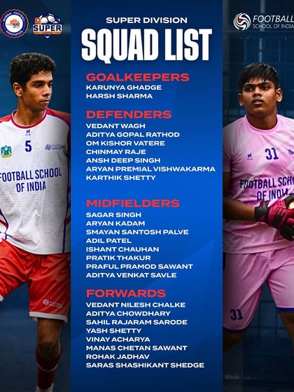 Presenting our Super Division Squad. These are the warriors who represent FSI at the highest level of Mumbai football.