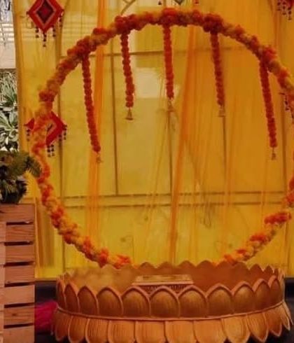 Shanaya Decorations - All-Inclusive Ceremony Packages (Haldi & Mehendi) Signature Ring Backdrops photo 28