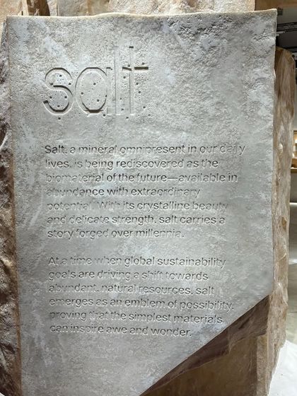 At India Design ID, we were particularly struck by this exploration of salt as a biomaterial of the future. It’s a reminder that the simplest materials can inspire awe and that innovation is everywhere.