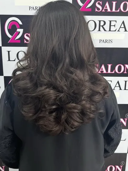 This haircut was specifically designed to increase volume. The layers are strategically placed to give the hair lift and body.
