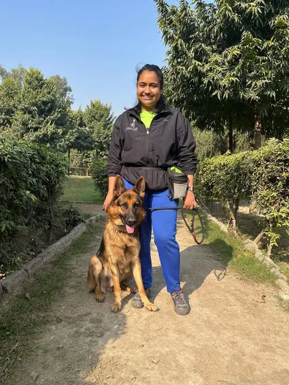 Some people think women can't handle big, powerful dogs. I let my work with dogs like Phantom, a strong German Shepherd, prove them wrong. My balanced training techniques are effective for dogs of all sizes and strengths.