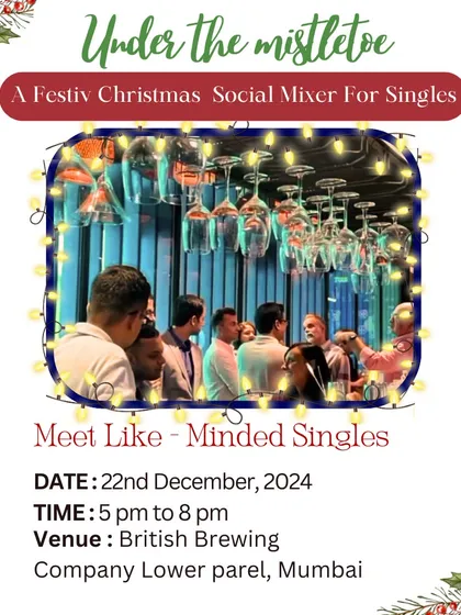 The opportunity to meet like-minded singles is the main draw. This poster for our Christmas event shows a glimpse of the social atmosphere.