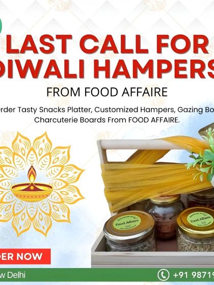 Last call for Diwali hampers. Order a beautifully packed gift hamper with a selection of my homemade snacks and sweets.