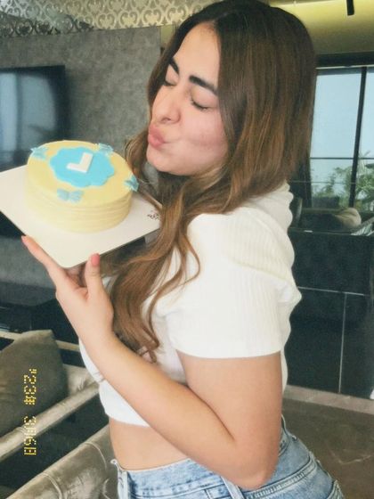 So much love for influencer MissMcBlush! I made this special "verified" cake to help her celebrate getting her blue tick.