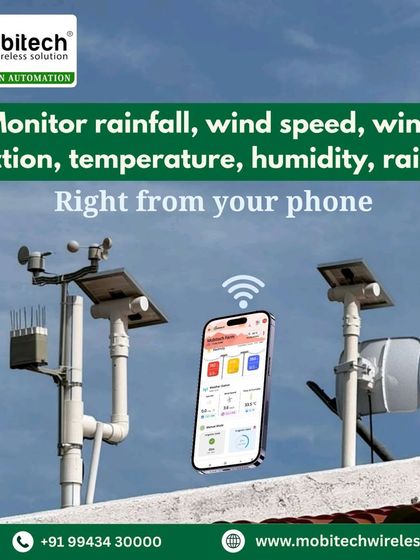 Our smart weather station allows you to monitor rainfall, wind speed, temperature, and humidity right from your phone, helping you make smarter irrigation decisions.