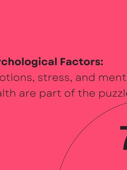 Don't underestimate the power of your mental and emotional state on your physical health.
