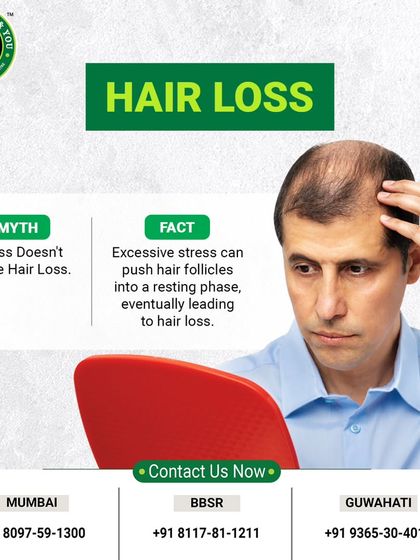 It's a fact that excessive stress can lead to hair loss by pushing hair follicles into a resting phase. This graphic debunks the myth that stress is harmless to your hair.