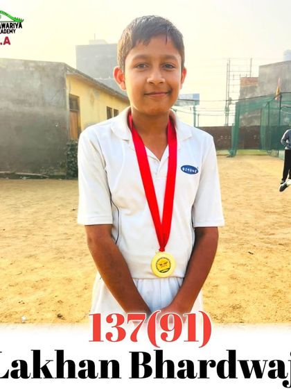 A maiden century is always special. So proud of Lakhan Bhardwaj for his incredible 137 runs, a true milestone for this young batsman.
