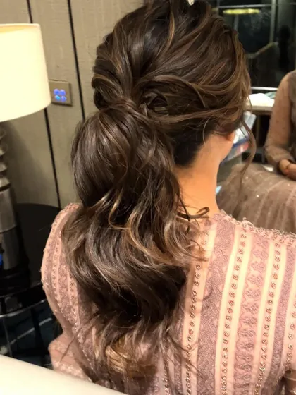 Another angle of the messy ponytail, showing the beautiful texture.