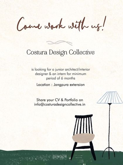 Costura Design Collective in Delhi is hiring for multiple roles.