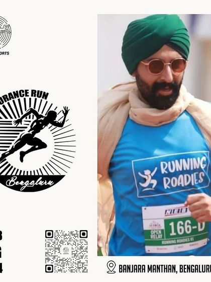 We welcome runners of all backgrounds to test their limits. This promotional image for our Bengaluru Endurance Run features one of the many dedicated athletes who join us for this unique challenge.