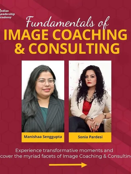 This poster announced a session I co-hosted with the Indian Leadership Academy on the fundamentals of image coaching. Wardrobe management is a key component, helping individuals move from a cluttered closet to a curated collection of outfits they love.