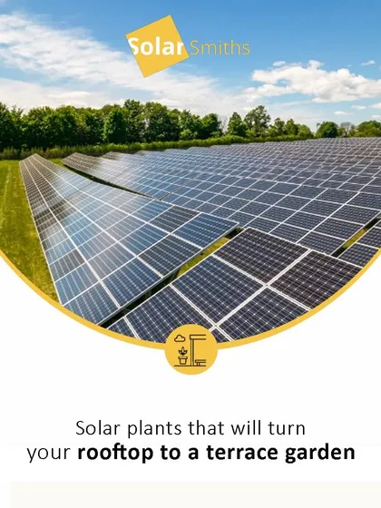 My solar plants can turn your rooftop into a terrace garden, providing shade and a platform for greenery while generating power.