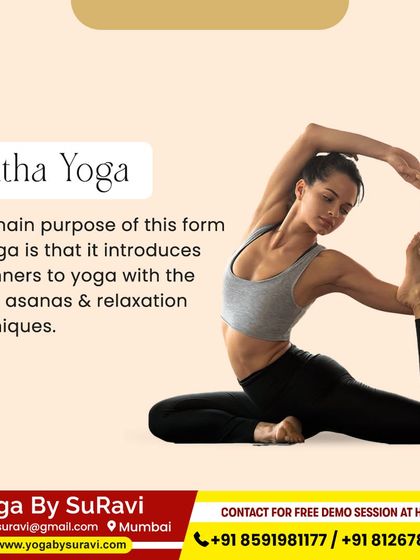 Hatha Yoga is perfect for beginners, as it introduces basic asanas and relaxation techniques. It's one of the five main styles we offer.