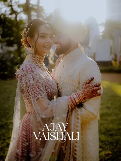 Bathed in the golden hour light, this North Indian couple shares a quiet moment. My goal is to create timeless, romantic portraits like this, whether it's for a wedding in Navi Mumbai or beyond.