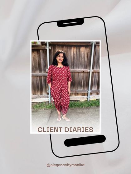 A client looking cool and comfortable in one of my boho-chic dhoti-kurta sets. Effortless style.