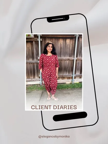 A client looking cool and comfortable in one of my boho-chic dhoti-kurta sets. Effortless style.
