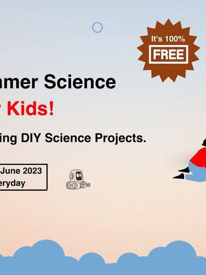 An announcement for our Playto Summer Science Festival for Kids. We hosted 25 days of exciting and free DIY science projects to keep kids engaged and learning all summer long.