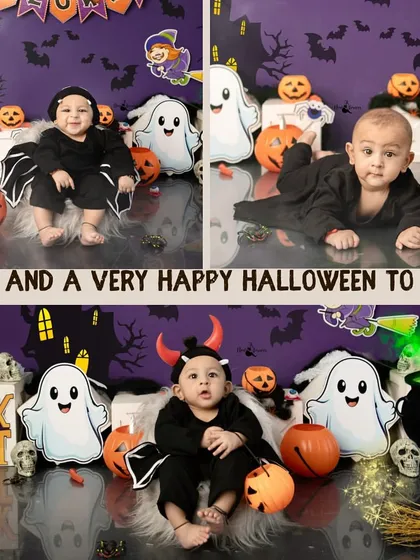 A collage showcasing the variety of spooky and sweet poses from our Halloween mini sessions. Boo and a very Happy Halloween to you!