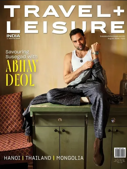 Here is the cover I styled for Travel + Leisure featuring Abhay Deol. We aimed for a relaxed yet sophisticated 'susegad' vibe to match the Goa setting. This look, featuring a simple tank with patterned trousers, captures that effortless cool he is known for.
