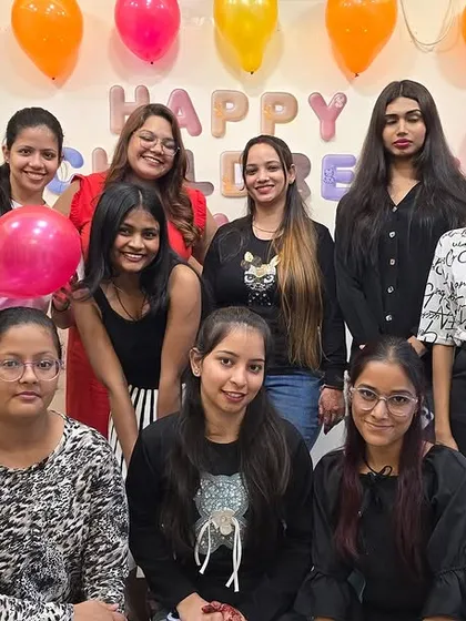 The future of beauty, all in one frame. Our students enjoying a well-deserved break and celebration together.
