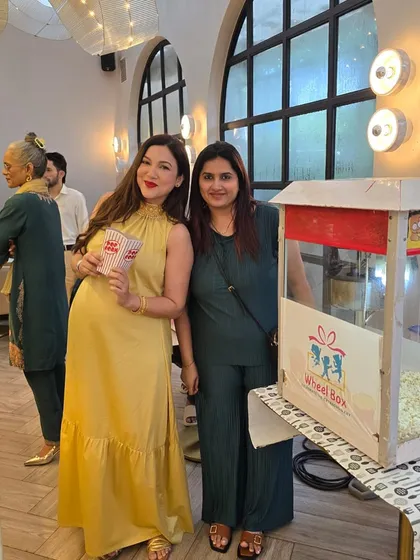 We were thrilled to be part of Gauahar Khan's special day. Here she is, enjoying our classic butter salted popcorn from one of our signature carts.