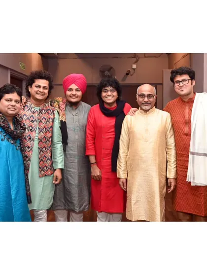The full "Dipesh Varma Collective" team. A group of diverse musicians coming together to create a single sound.