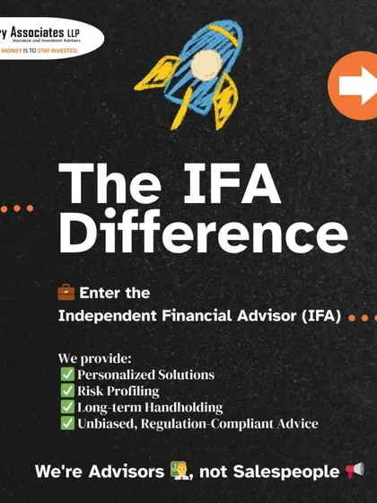 As an Independent Financial Advisor (IFA), my focus is on you, not on selling a product. I provide personalized solutions, unbiased advice, and long-term handholding to ensure your financial plan is always aligned with your life.