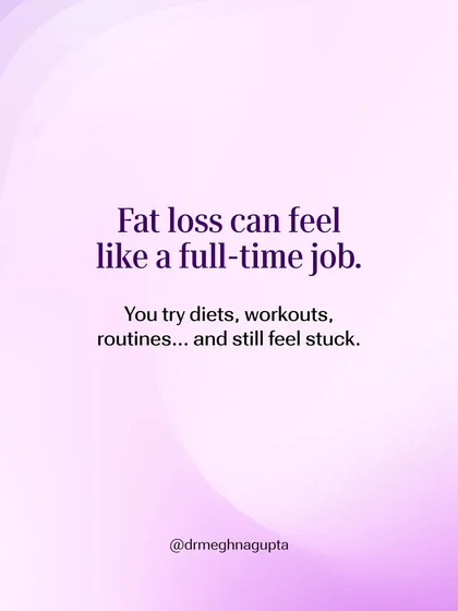 Many people try countless diets and workout routines but still feel stuck in their fat loss journey. This is often due to underlying medical reasons, not a lack of willpower. My approach is to first identify the root cause, such as a slow metabolism or hormonal imbalance, before creating a plan.