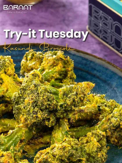 My Kasundi Broccoli is a mouthwatering medley of fresh broccoli florets gently coated in a vibrant, spicy Kasundi sauce.
