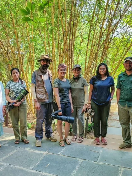 Posing with our third batch of guests in Tadoba. We have already opened bookings for the next season!