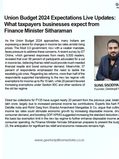 As the Union Budget 2024 approaches, our insights on taxpayer and business expectations were featured by ET Now. We stay ahead of economic policies to provide timely and relevant advice to our clients.