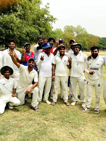 The spirit of Bright Cricket Club. Our team celebrating a hard-earned victory that secured our promotion to the Premium-I division. We foster a culture of teamwork, resilience, and the shared joy of winning together.
