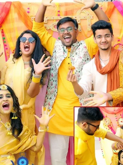 The Haldi ceremony is all about fun with friends and family. We capture these candid, joyful moments of celebration.
