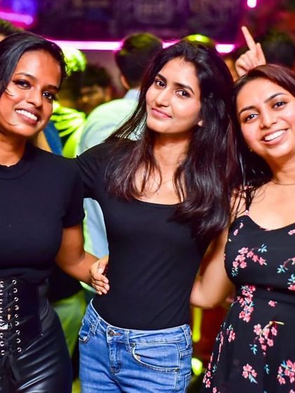 Friends enjoying the music and the vibe. This is what community looks like.