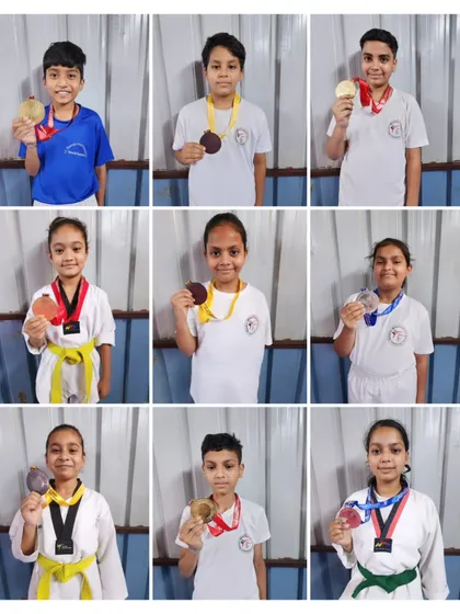 A large group of my medal winners from the 2nd Late Shri Tanoop Johar Memorial Open National Taekwondo Championship 2024.