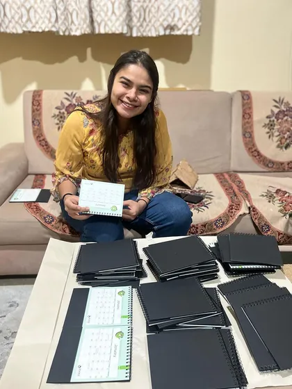 This is a raw, unfiltered photo of me after completing a huge custom calendar order. It captures the pure joy and gratitude I feel when a project comes together. This is why I love supporting and working with other passionate businesses.