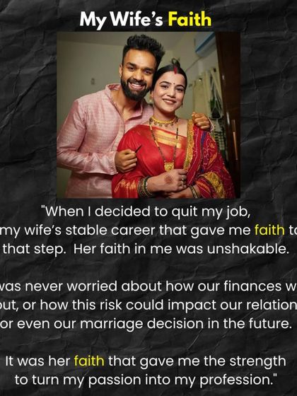 This is my story of how faith changed my life. I took a leap of faith in 2020, quitting my corporate job at Amazon & PayPal to become a coach. It was my wife's and parents' unshakable faith that gave me the strength to turn my passion into my profession, going from one client to over 1000 globally.