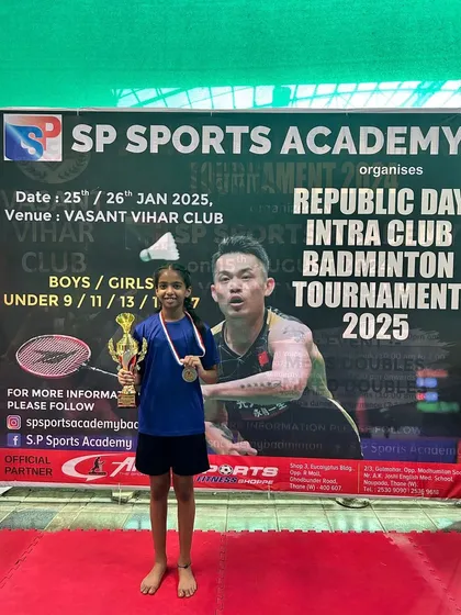 The U15 girls' runner-up, Prathama Rane, after a great performance.