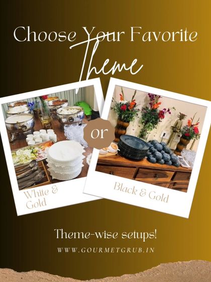 Choose your favorite theme. We offer a range of equipment and decor, including classic White & Gold or modern Black & Gold.