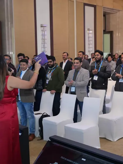 Leading an interactive session with the audience at Zenith Live. Getting attendees involved is a crucial part of creating a memorable event.