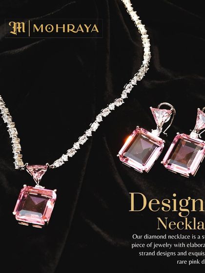 A designer necklace featuring a rare pink diamond. This statement piece is for those who want something truly unique and luxurious.