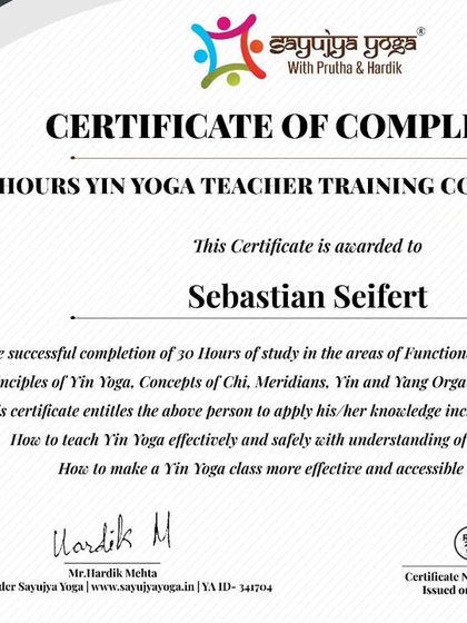 Another international graduate of our Yin Yoga TTC. It is a joy to connect with and train teachers from different cultures and backgrounds.