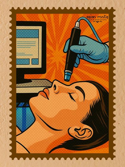 A pop-art inspired graphic illustrating a laser treatment in action. It's a creative way to show that my treatments are sealed with science and delivered with care.